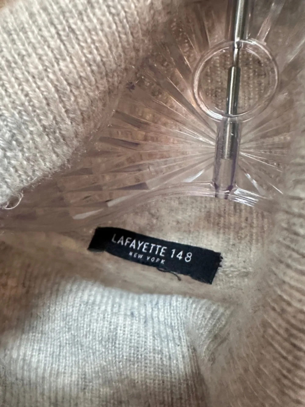 Lafayette 148 Gray Turtleneck Cashmere Sweater - Women's 2X